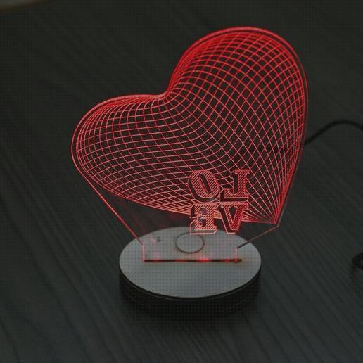 Review de corazon 3d lámpara led laser