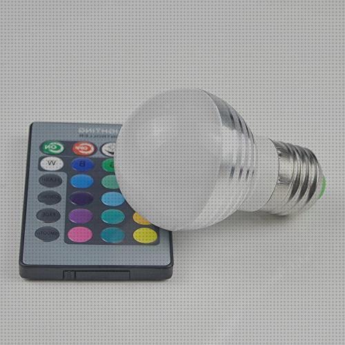 Las mejores led colores led lampara led rgb 5w e27 220v control remoto 16 colores