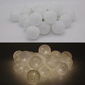 Review de luces led bolas algodon